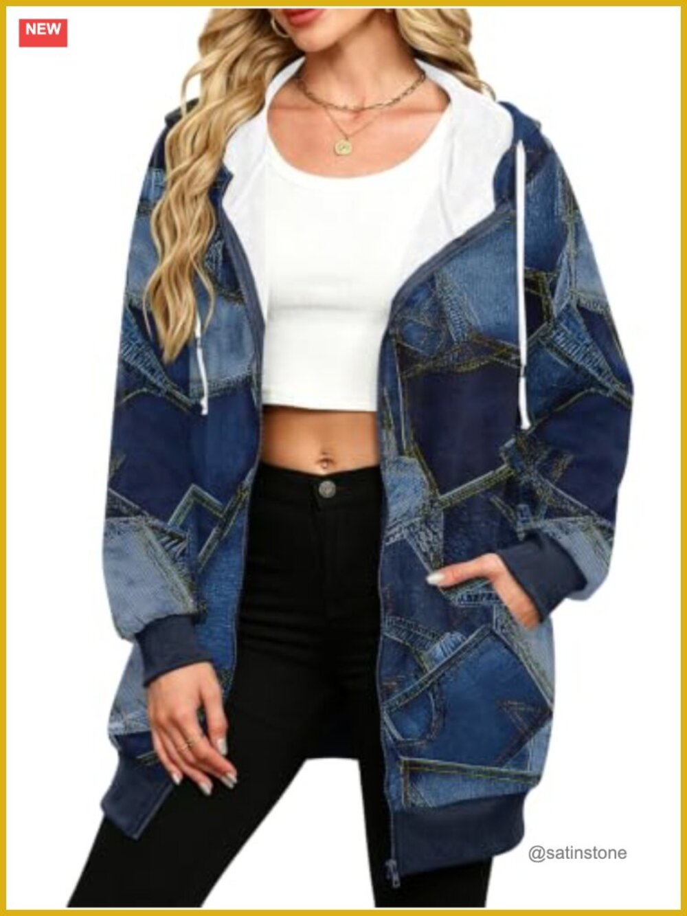 Zip Up Fleece Hoodie Tunic Sweatshirt Long Oversized